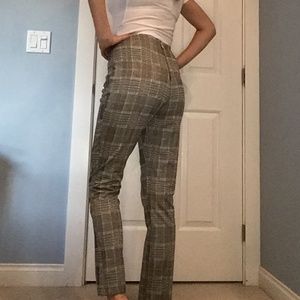 Plaid pants h&m